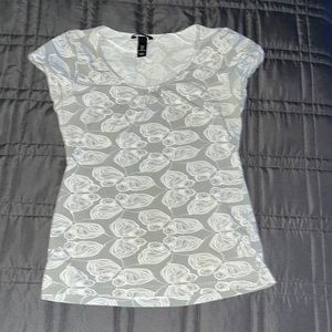 H&M butterfly patterned top